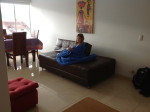 Alli in our apartment. 