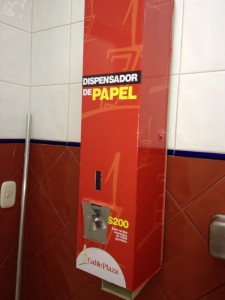 If you forget your toilet paper, mo worries. You can purchase it from the vending machine. 