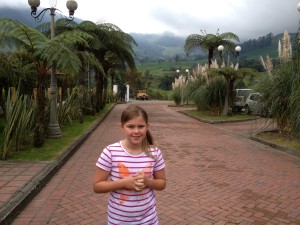 Alli outside the hot springs in the mountains. 