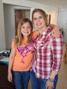 Mommy and Alli after doing each others makeup and hair. 