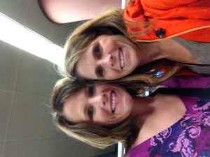 Kim and I in the grocery store