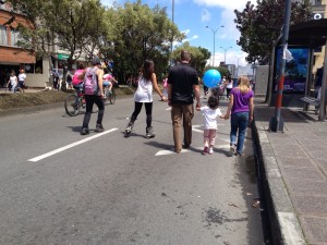 Ciclovia today in Manizales. 