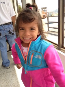Lanie excited in the airport
