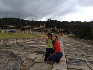 This is a 400 year old bridge that leads to the castle in the back. Very cool. 