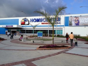 This is the Homecenter which is a big Lowes plus Target type of place. We walked here to get packing tape to tape up my art for the plane ride"