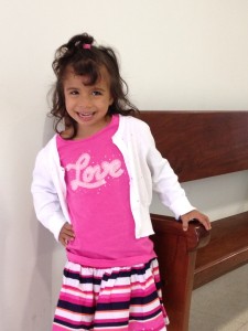 Lanie waiting for our documents at court. 