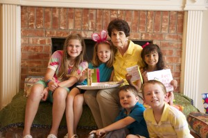 NaNa and the grandkids at her birthday! 