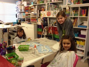 Art day with friends!  We love creating in our art studio!
