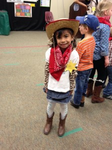 She really is a Texan.  She LOVES her boots.  She'd wear them all summer if I'd let her.